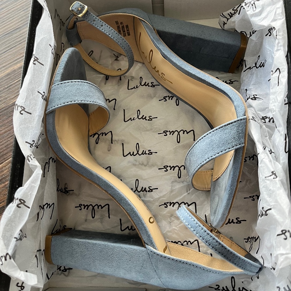 Dusty blue heels
